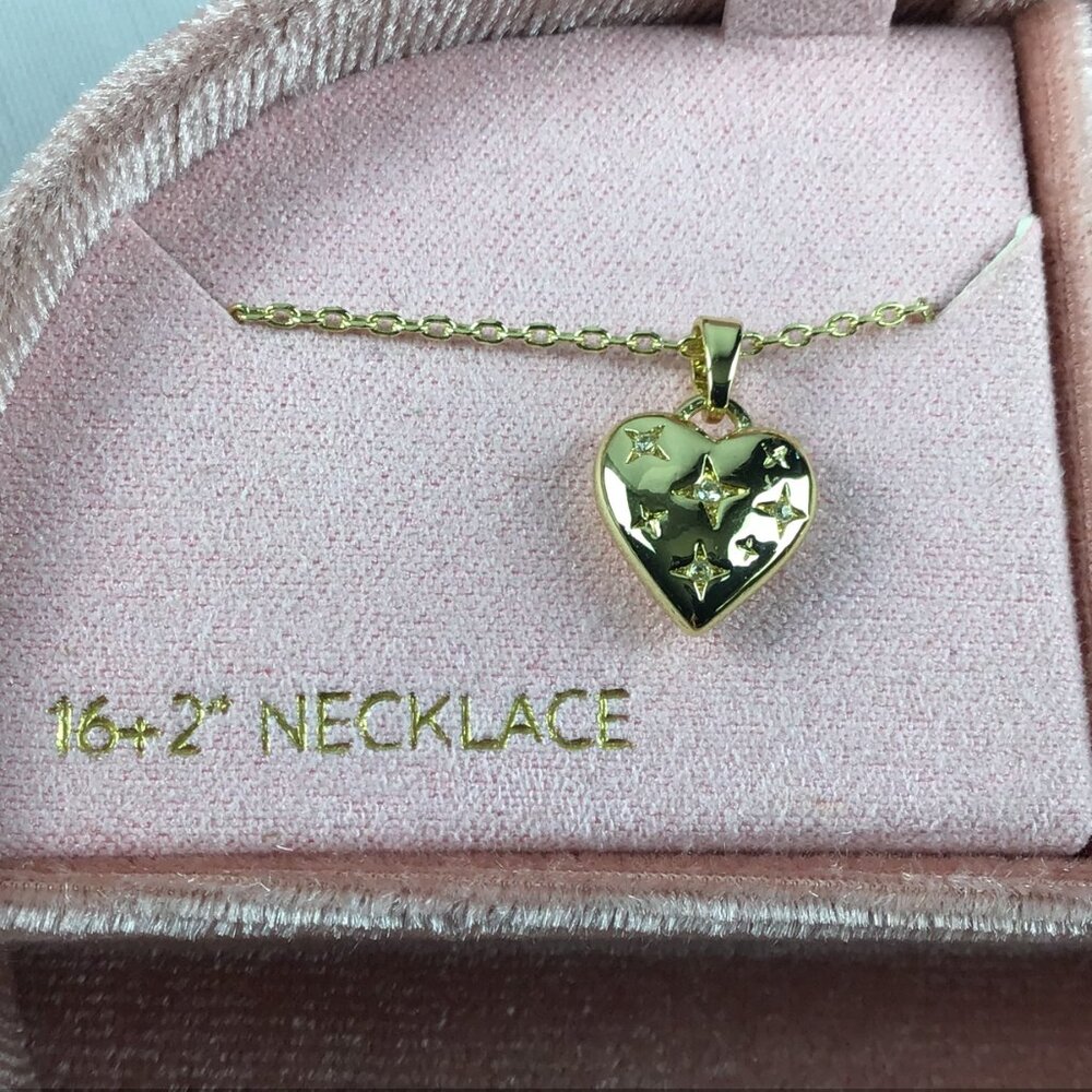Fine Silver Plated Golden Tone Necklace and Earrings Set MSRP $50 - Picture 3 of 5